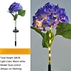 Beautiful hydrangea flowers solar powered ground mounted lights.